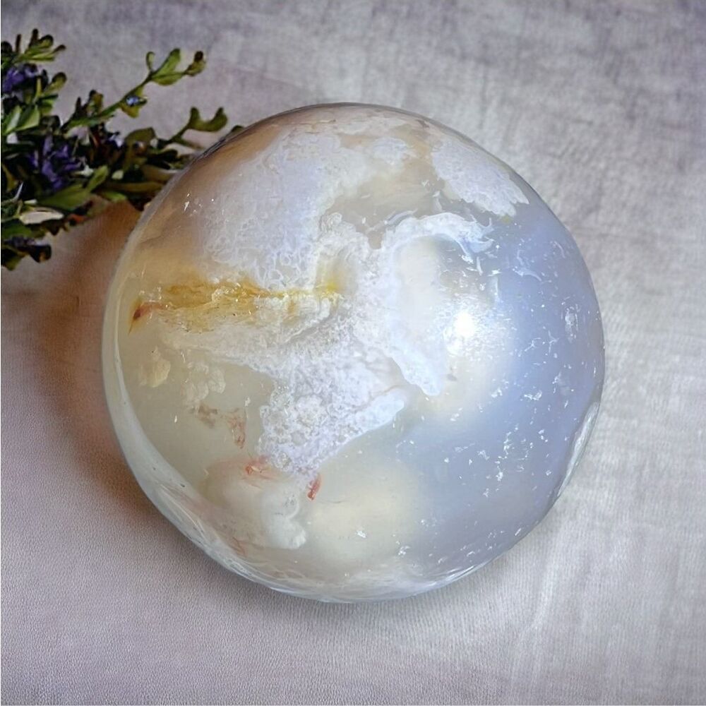 Flower Agate Crystal Sphere‎